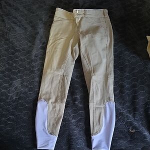 Women’s Beige Riding Breeches with Lavender Ankles